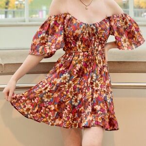 Boutique Floral Boho Dress- One of a Kind